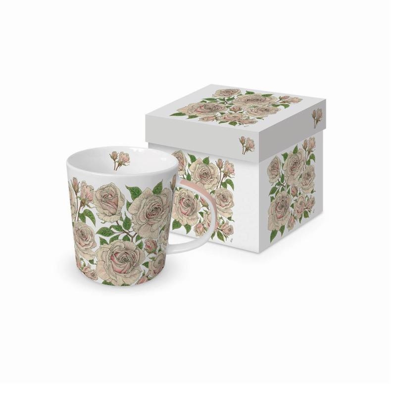 Kubek Róże (350 ml) w ozdobnym pudełku PPD