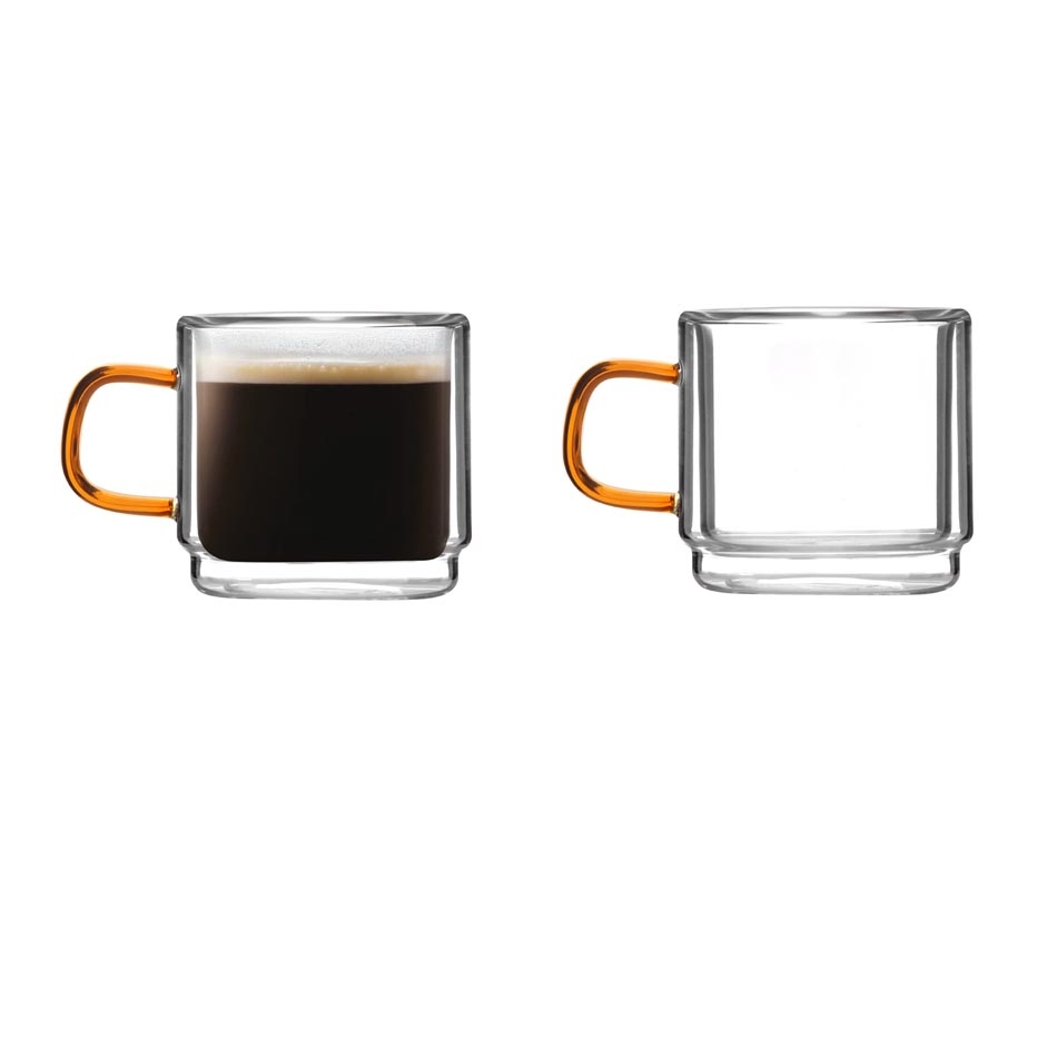       
                            Zestaw 2 filiżanek do espresso z podwójnymi ściankami (80 ml) Amber Vialli Design
                        