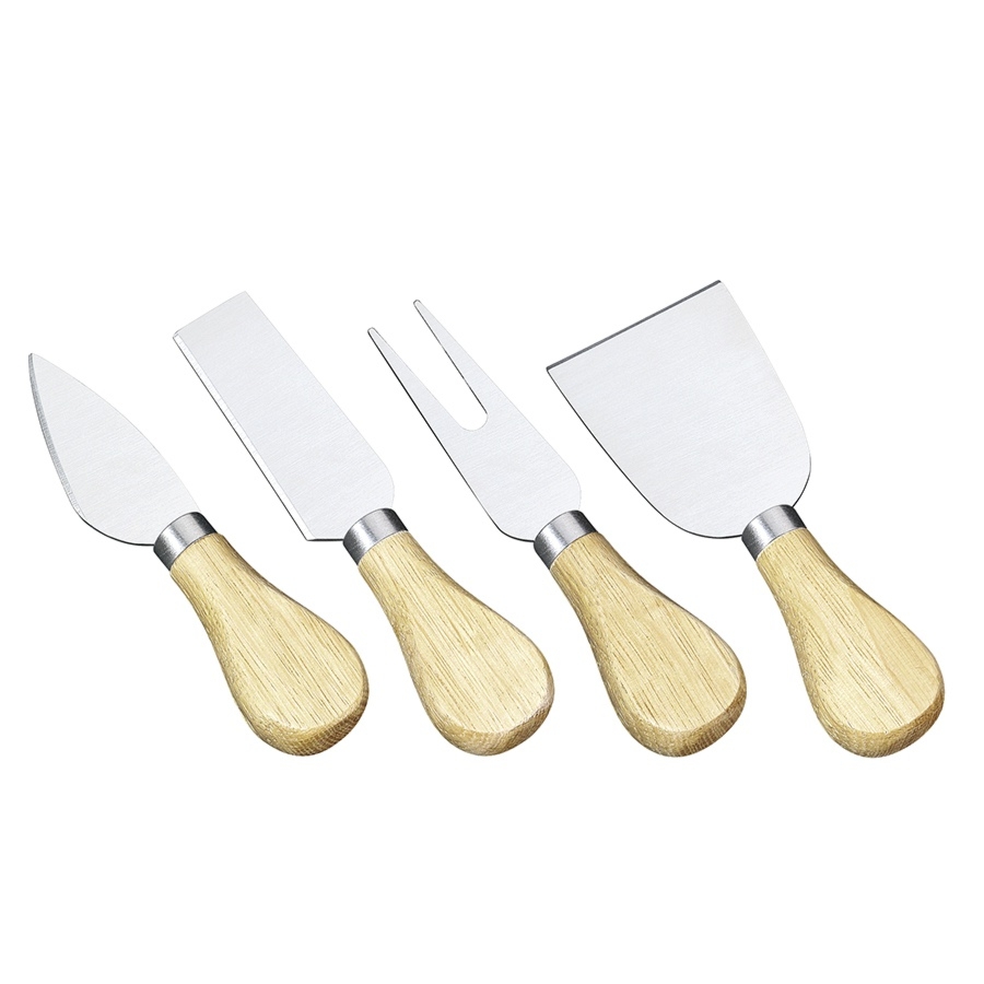 Zestaw 4 noży do sera z drewnianymi uchwytami Umbria Cilio