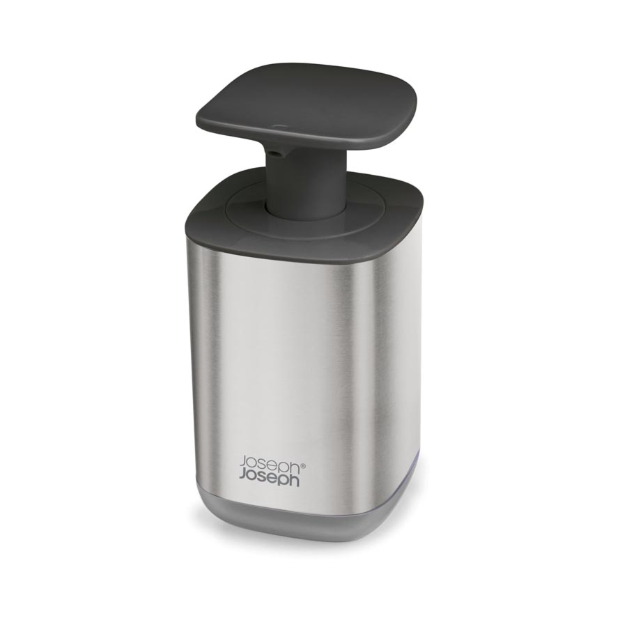 Dozownik do mydła z pompką (grafitowy) Presto Steel Joseph Joseph