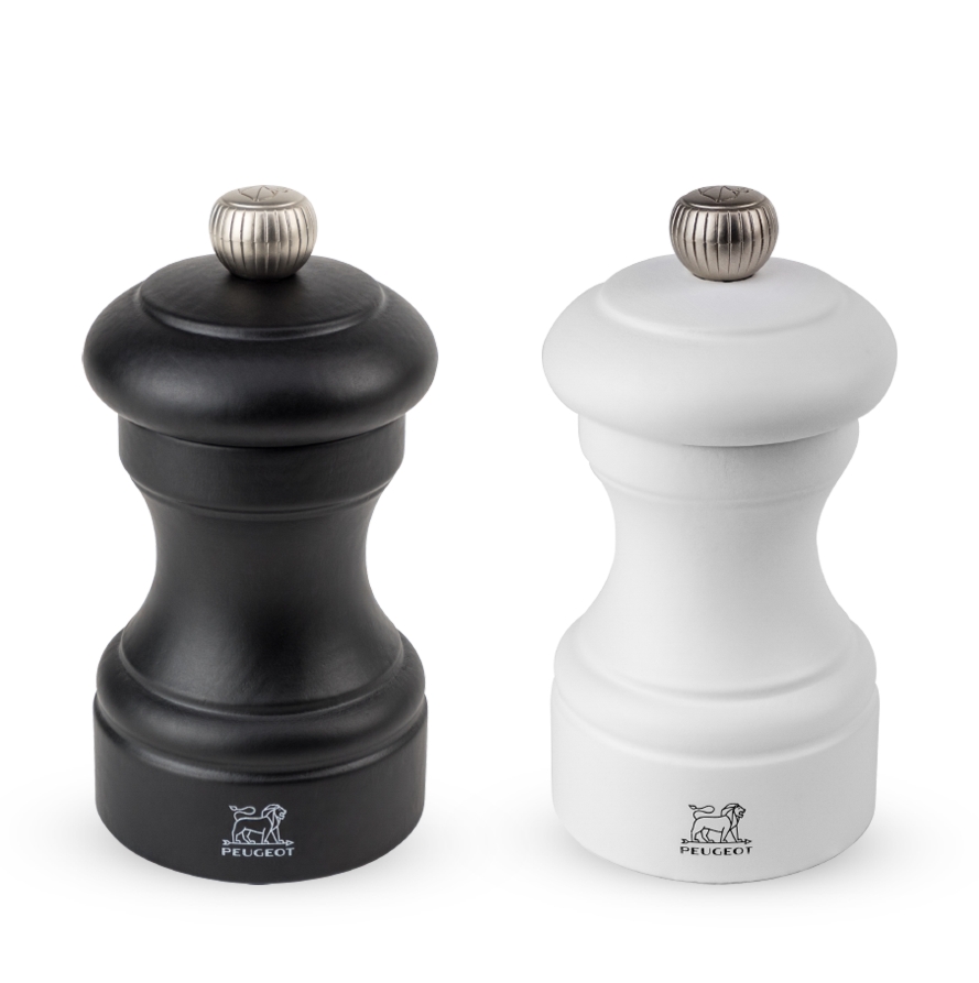       
                            Zestaw 2 młynków do soli i pieprzu Bistro (10 cm, biały/czarny) Peugeot
                        