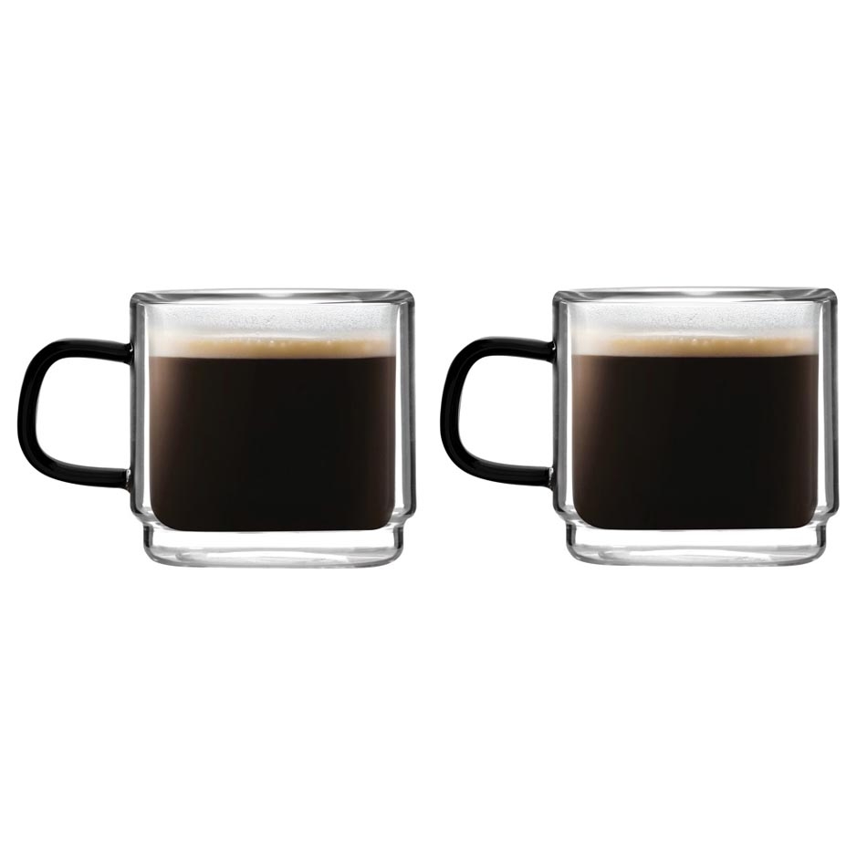       
                            Zestaw 2 filiżanek do espresso z podwójnymi ściankami (80 ml) Carbon Vialli Design
                        