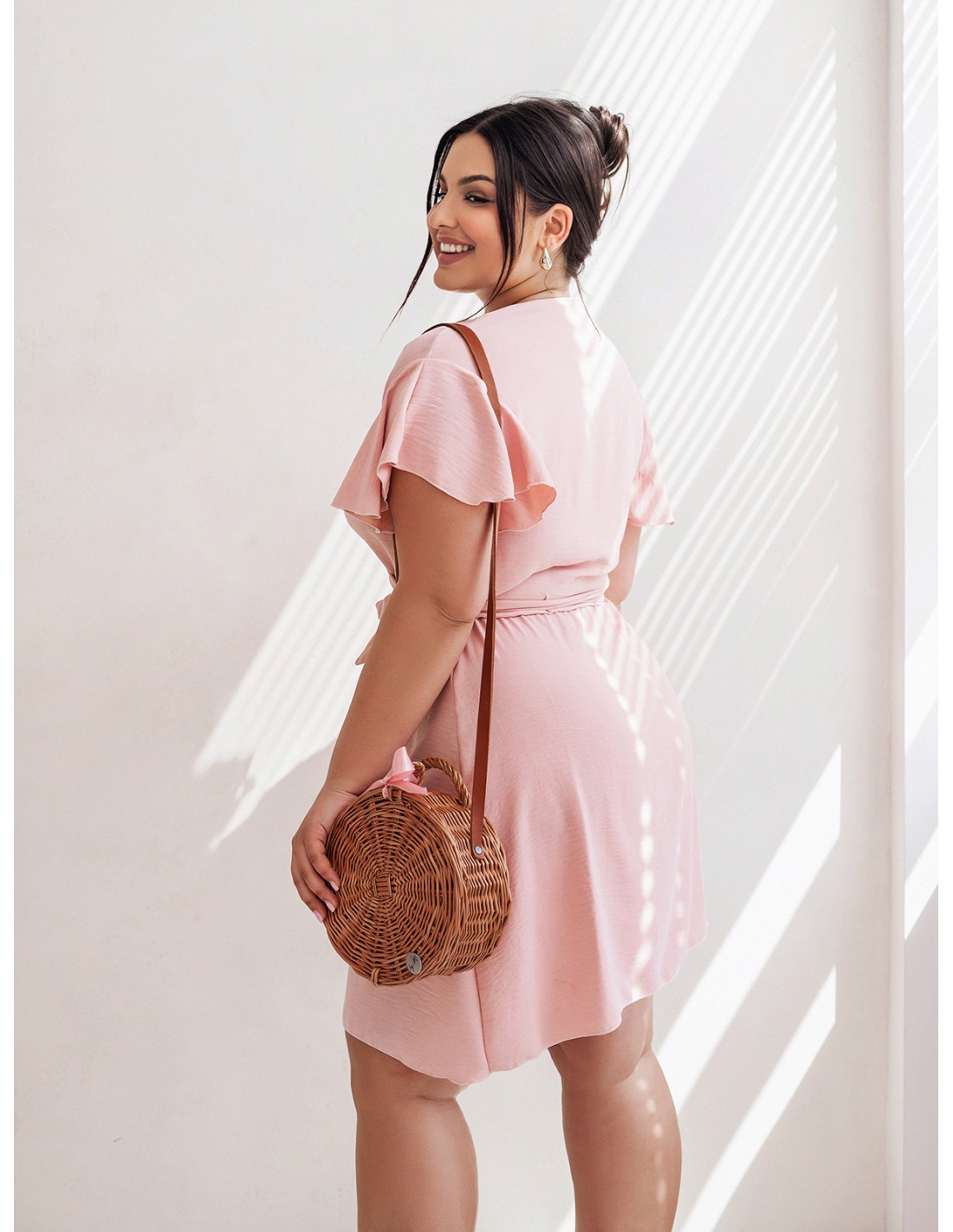 WP sukienka z kopertowym dekoltem plus size