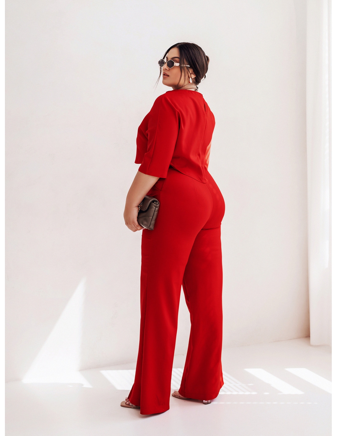 Elegancki komplet PLUS SIZE ze spodniami JASIRA