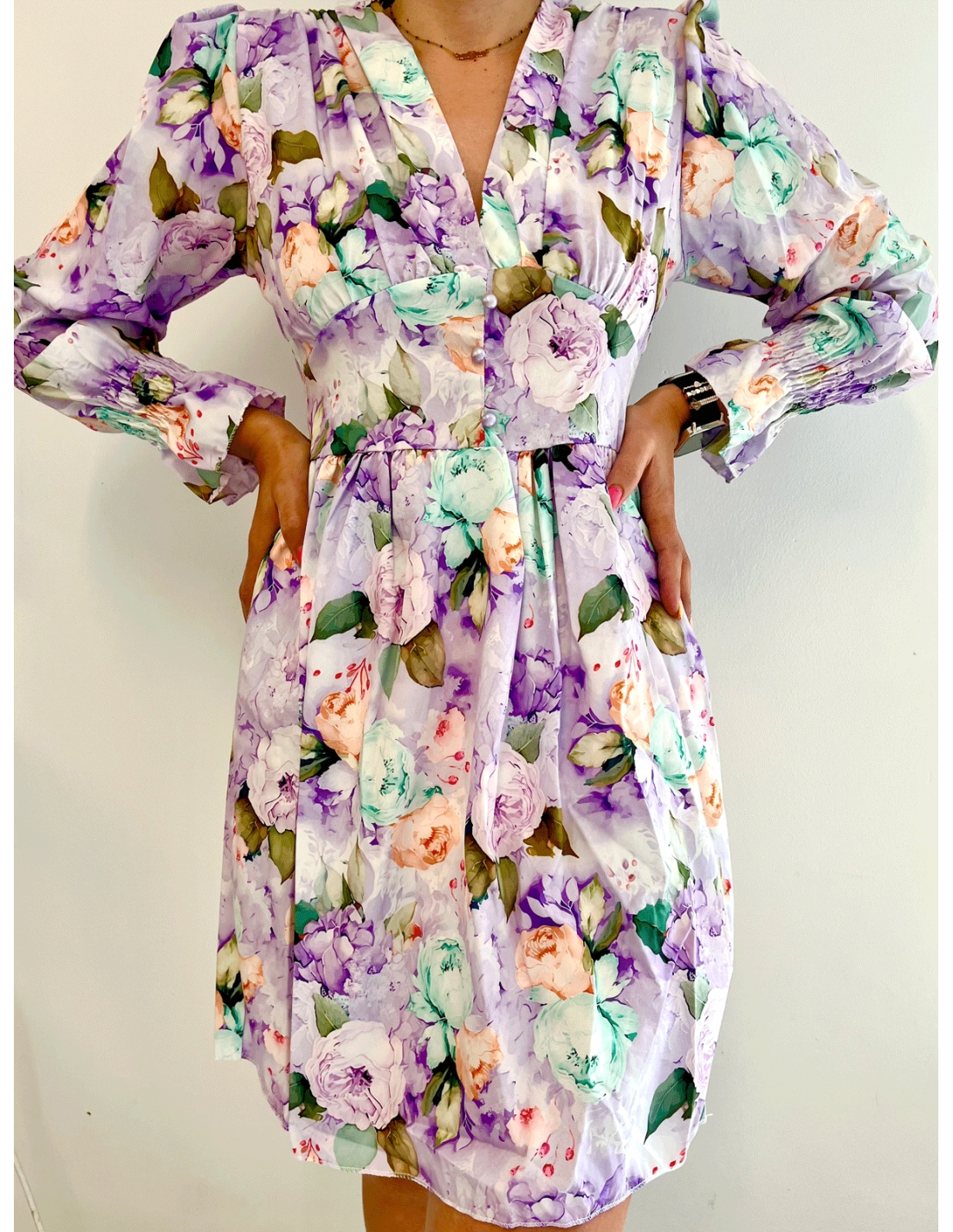 WP Stylowa sukienka w kwiatowy print