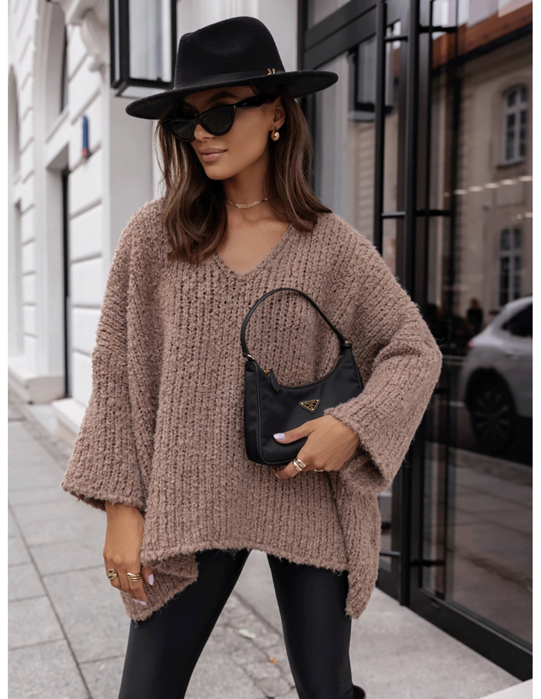 Sweter z domieszką wełny CORAL