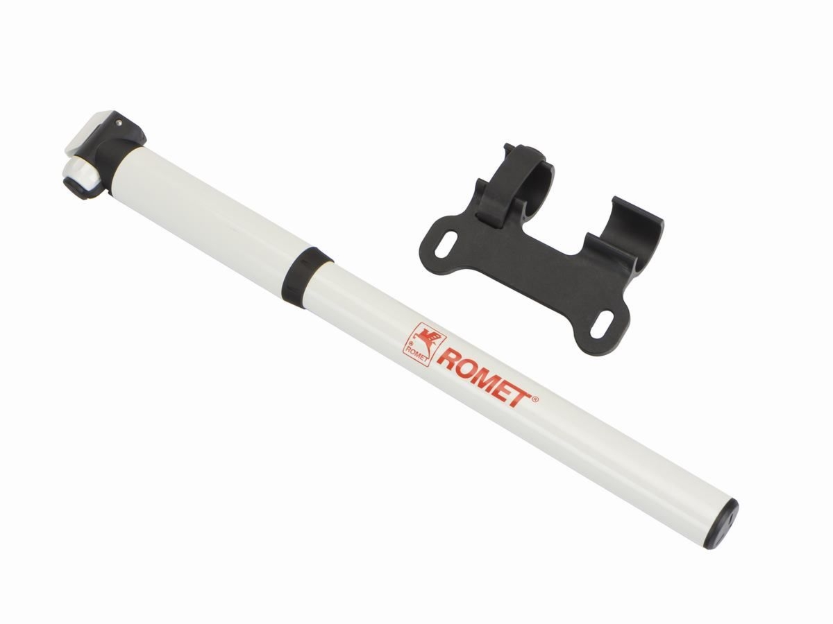 Pompka mod. RGP85L DV AV FV alum. CNC, teleskopowa, biała et logo ROMET