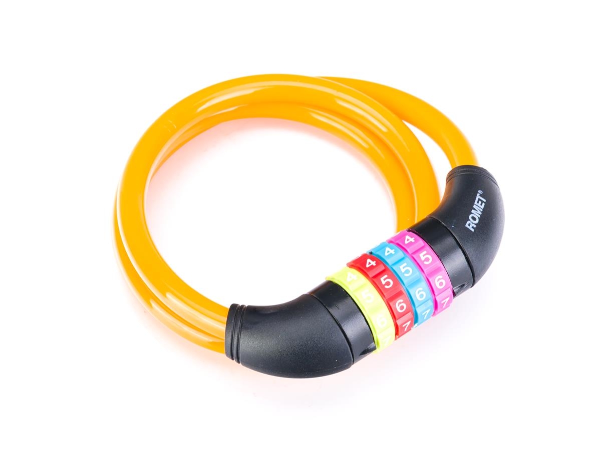 Zamknięcie na szyfr SL602 10x1000 /spirala/pomarańczowy et/logo ROMET