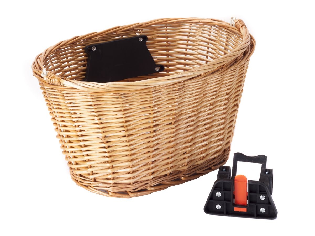Koszyk na kierownicę wiklinowy RW002 / KLIP / 390X280X220 mm