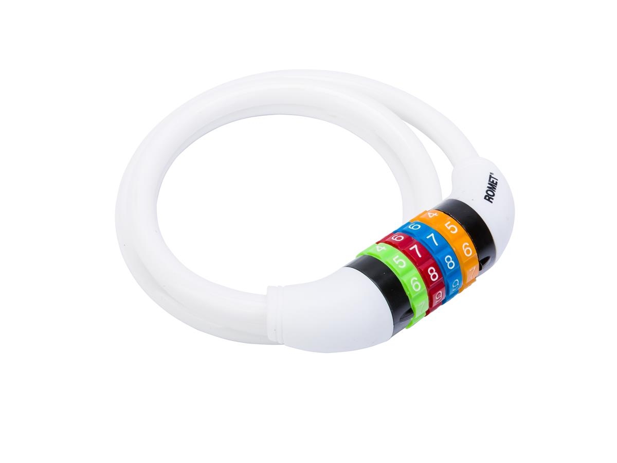 Zamknięcie na szyfr SL602 10x1000 /spirala/biały et/logo ROMET
