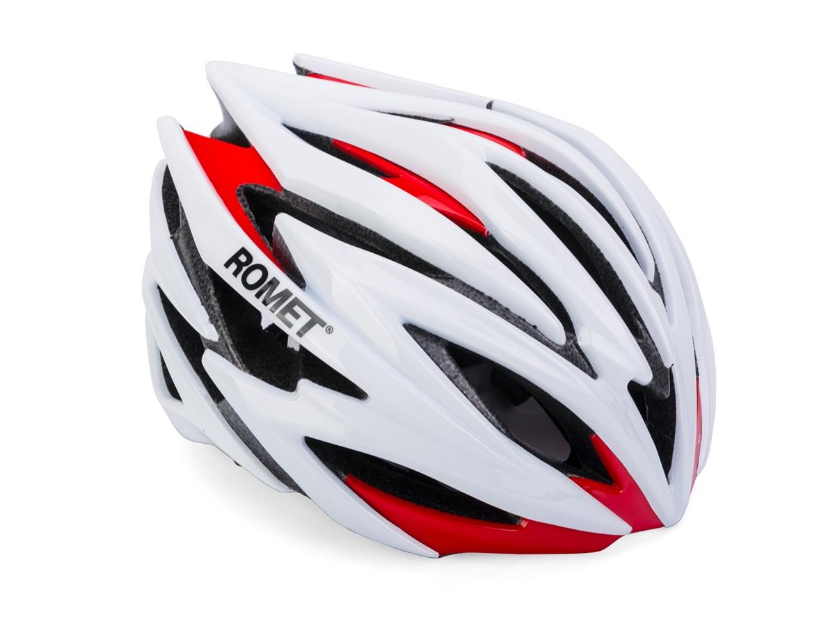 Kask rowerowy ROMET 109 biało czerwony rozm L (58-61)