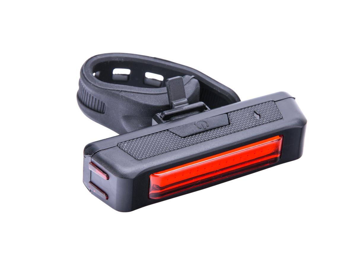 Lampa tylna R-204 red-LED 65 LM USB  czarna  blister/logo ROMET