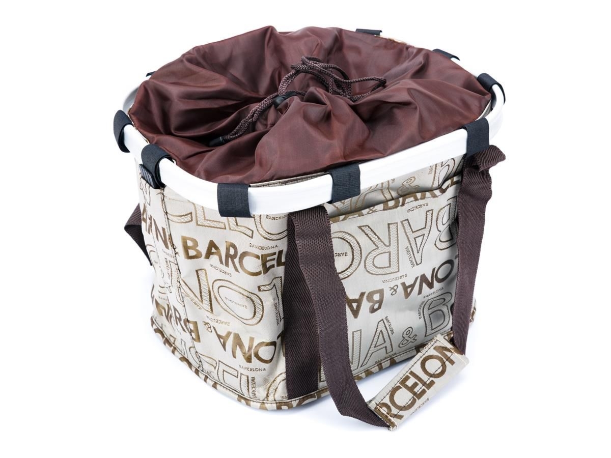 Koszyk na kierownicę z materiału HB-196-C/KLIP/ 370X250X240 mm   BARCELONA