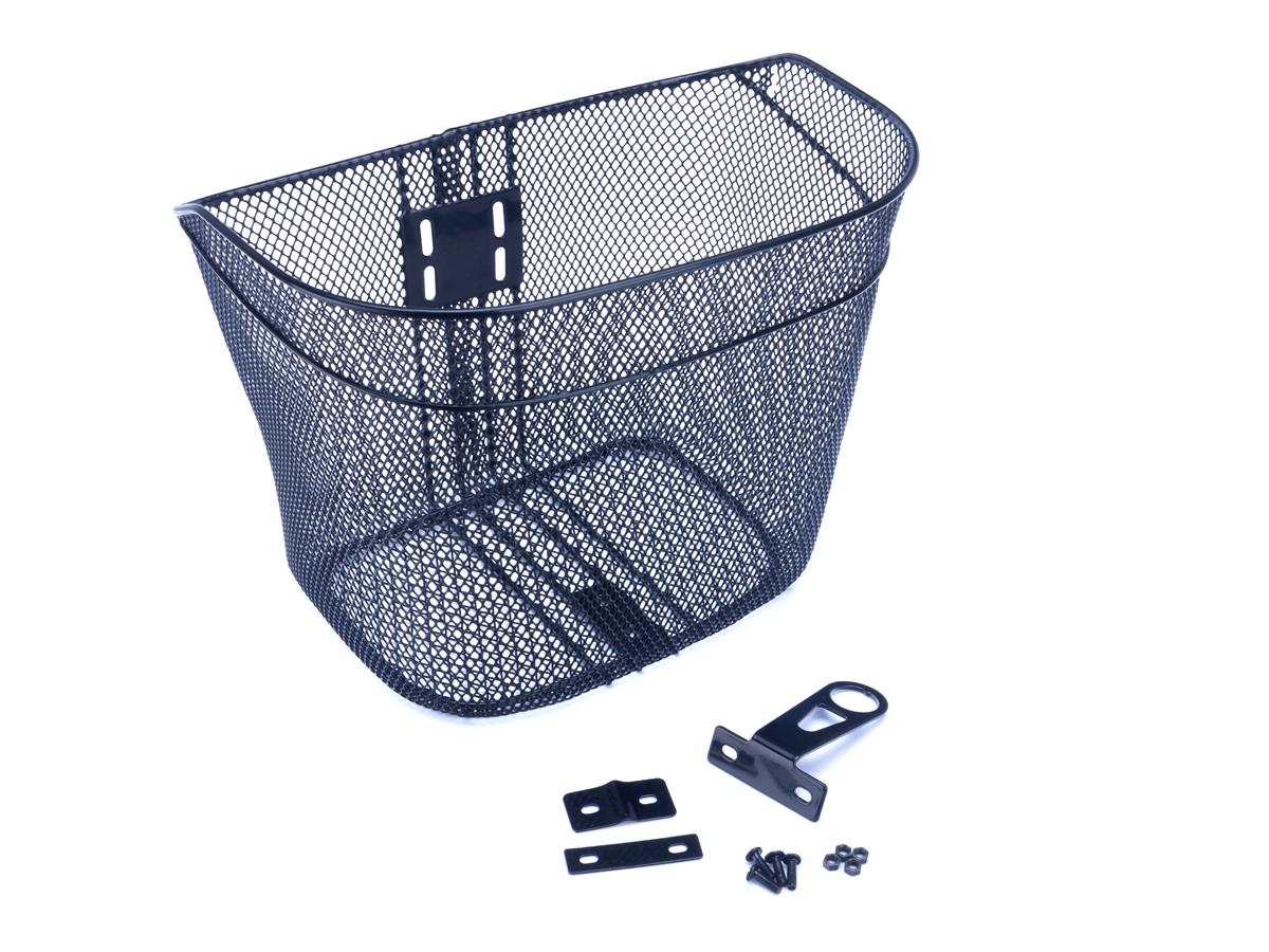 Koszyk na kierownicę /34x25.5x26/ze wspornikami czarny, przykręcany na stałe 26