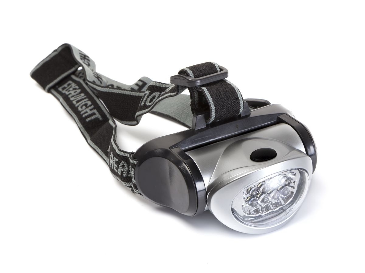 Lampa czołowa 8 LED  mod. JY-828   zasilanie 3xAAA