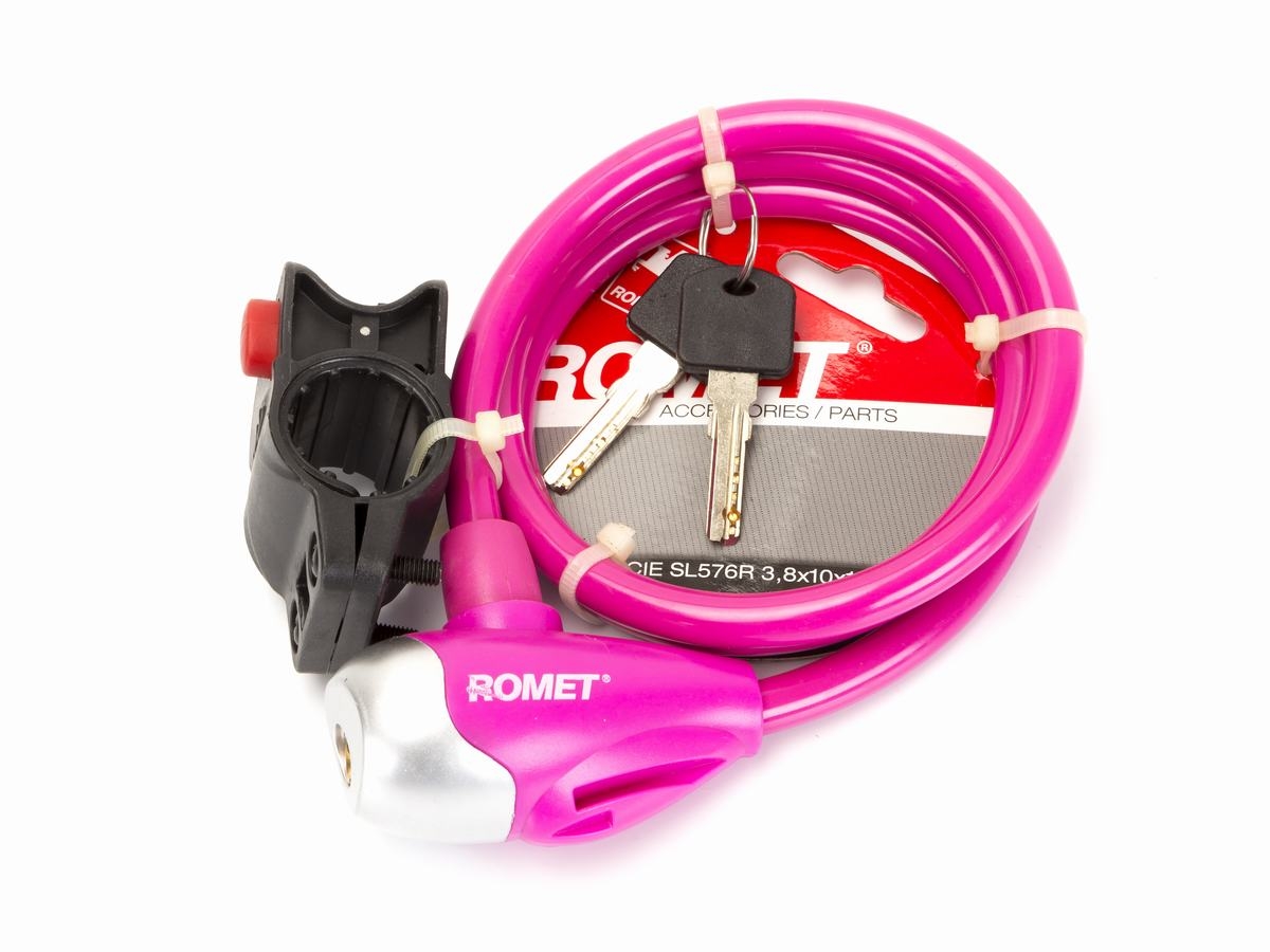 Zamknięcie na klucz SL576 10x1000 /pętla/fiolet et/logo ROMET