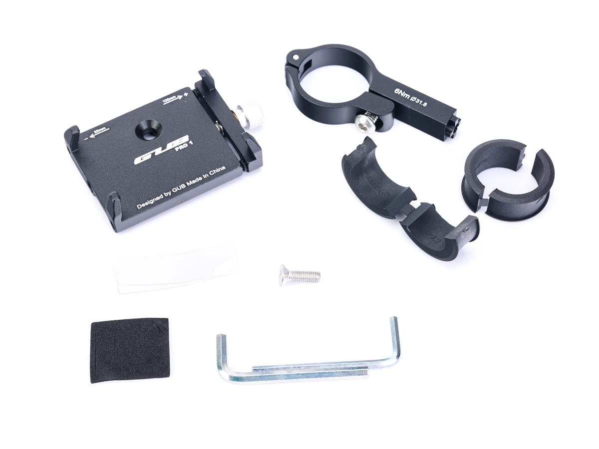 Uchwyt na telefon alum. mod.PRO1 / 55-100MM  / 31,8 mm BK