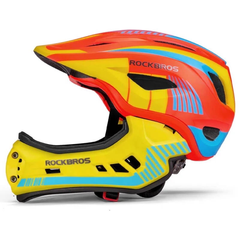 Kask rowerowy Rockbros TT-32SBPP-S z odpinaną szczęką S (48-52) fioletowo-różowy