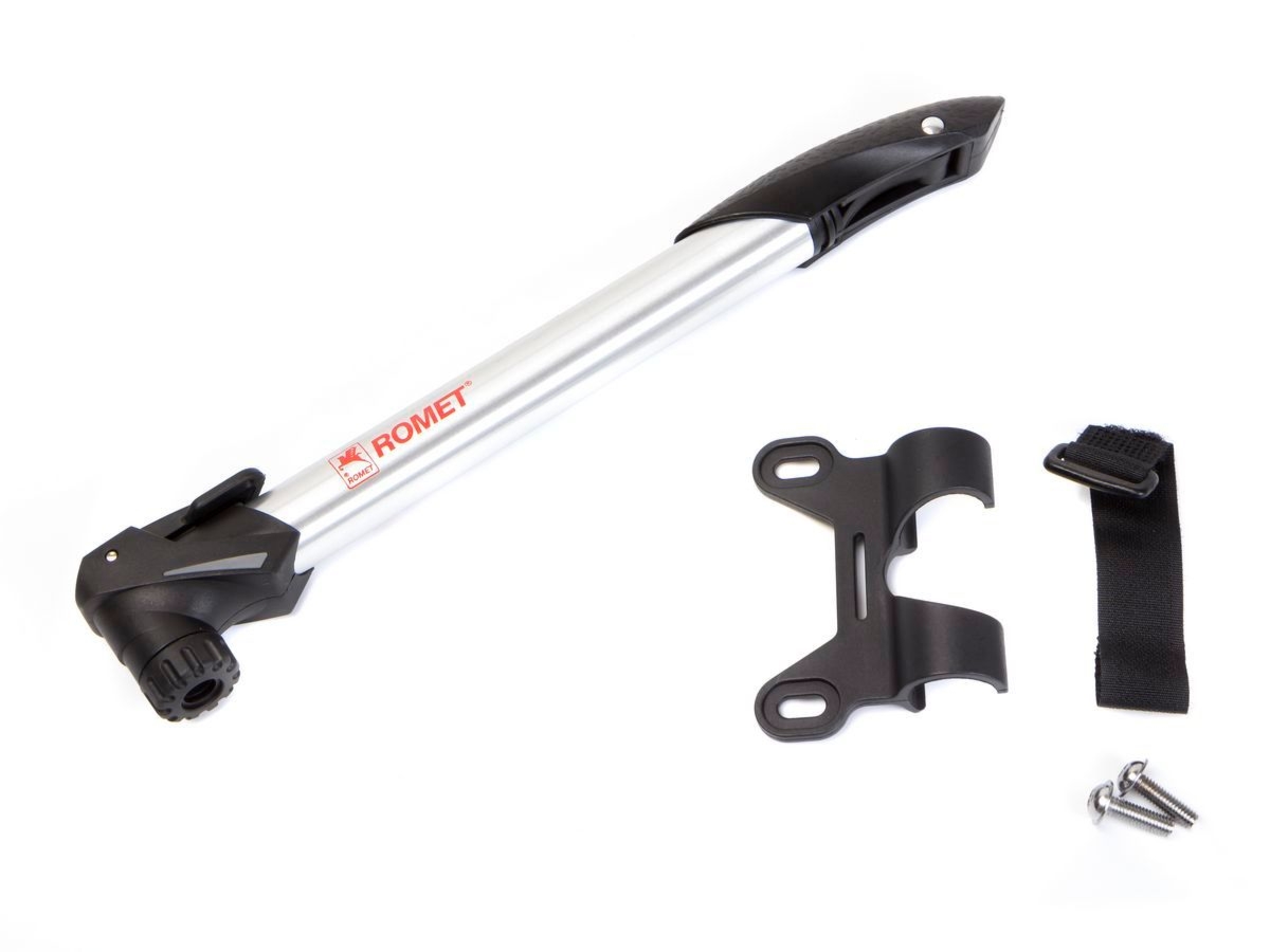 Pompka mod. RGP93 DV AV FV teleskop, alum. z uchwytem pod bidon et logo ROMET