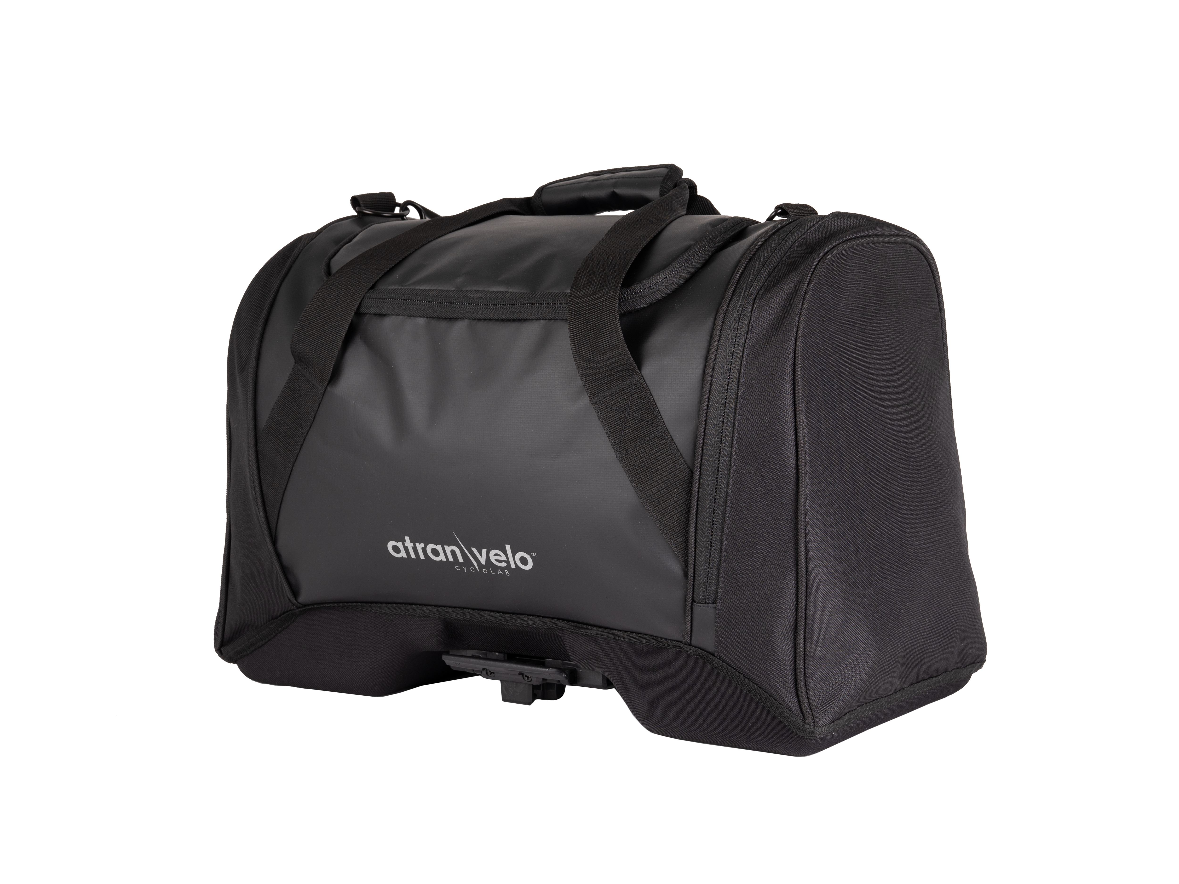 Torba rowerowa ATRANVELO PULSE DUFFEL, czarna / refleksyjna 1808-40-55