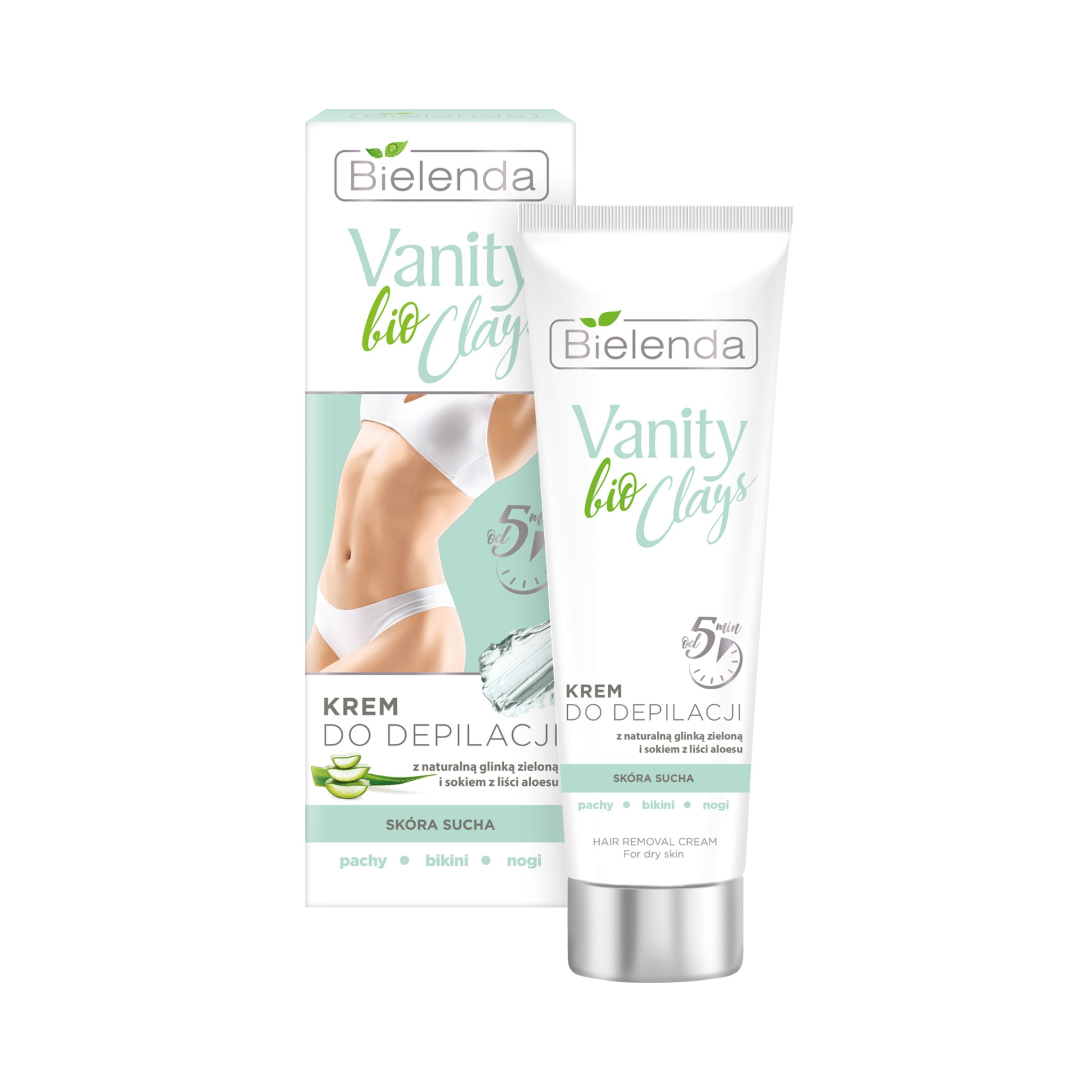 Bielenda VANITY BIO CLAYS Krem do depilacj z glinką zieloną 