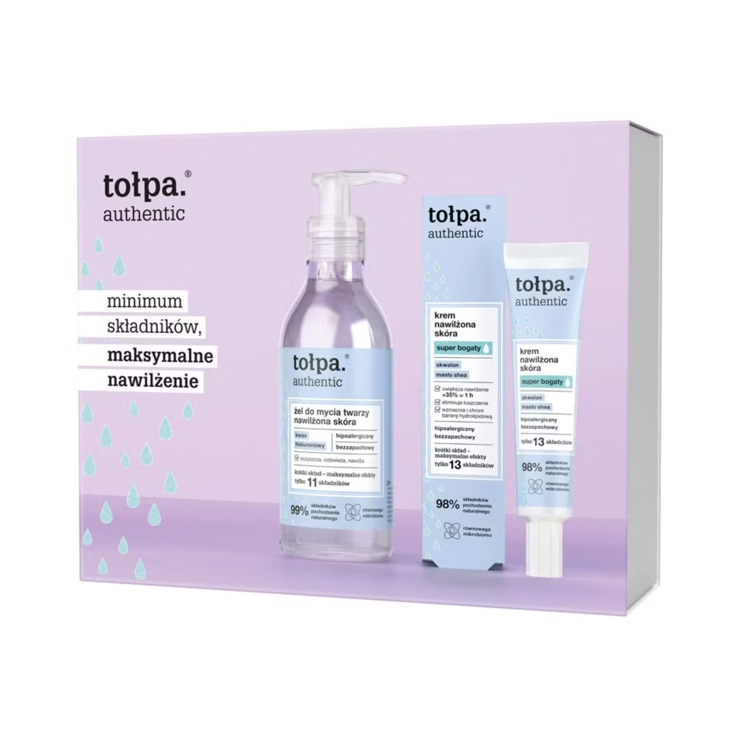 Tołpa Zestaw authentic nawilżona skóra