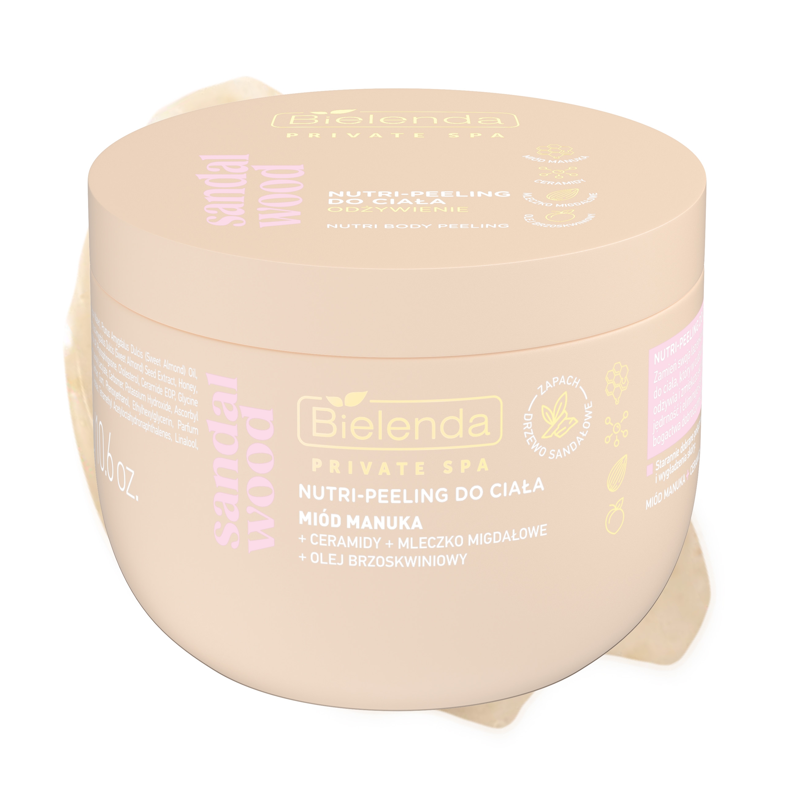 Bielenda Nutri-peeling odżywczy do ciała z miodem manuka Sandal Wood 