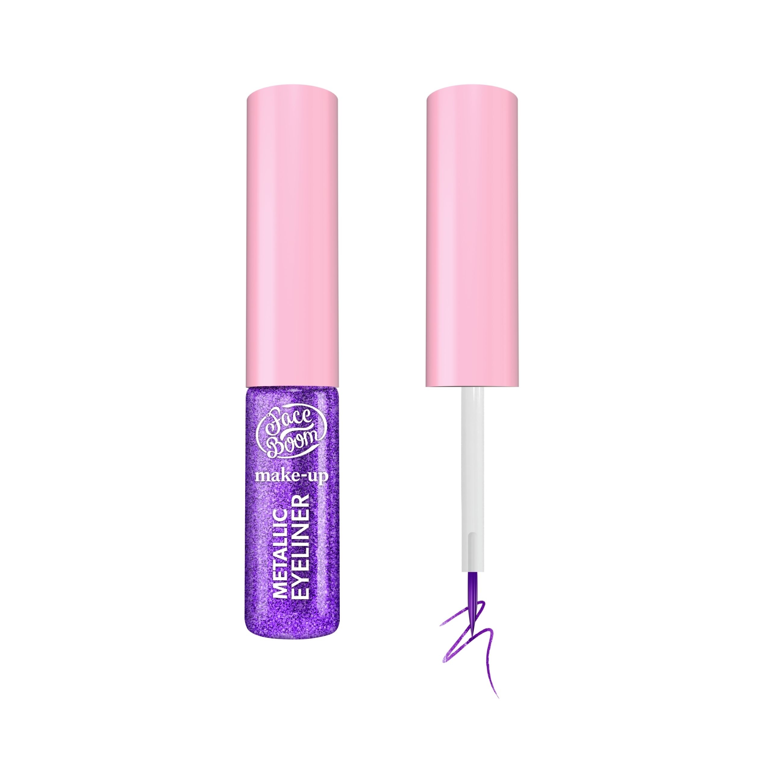 FaceBoom Metaliczny EYELINER w płynie 03 Violet gleam Uroczy Absztyfikant