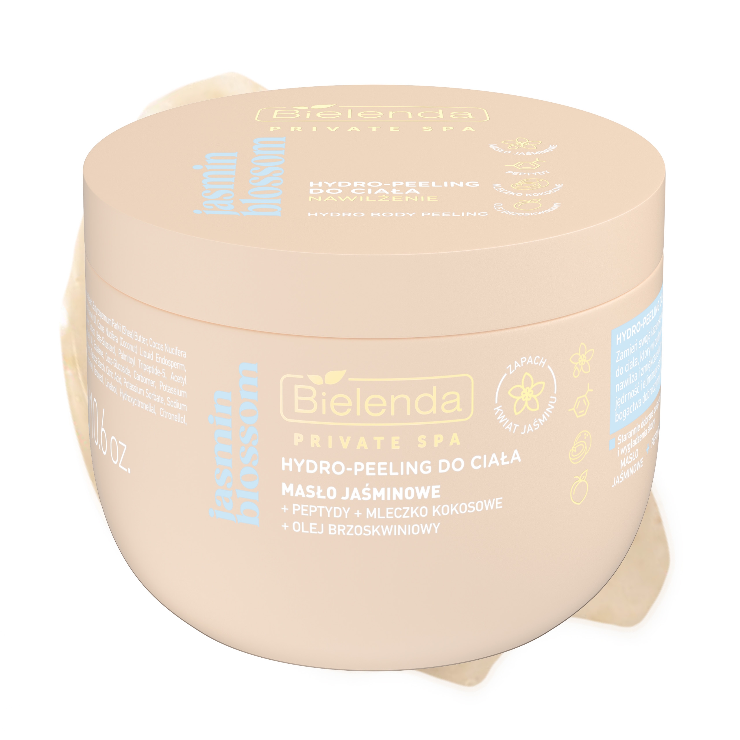 Bielenda Hydro-peeling nawilżający do ciała z masłem jaśminowym Jasmin Blossom