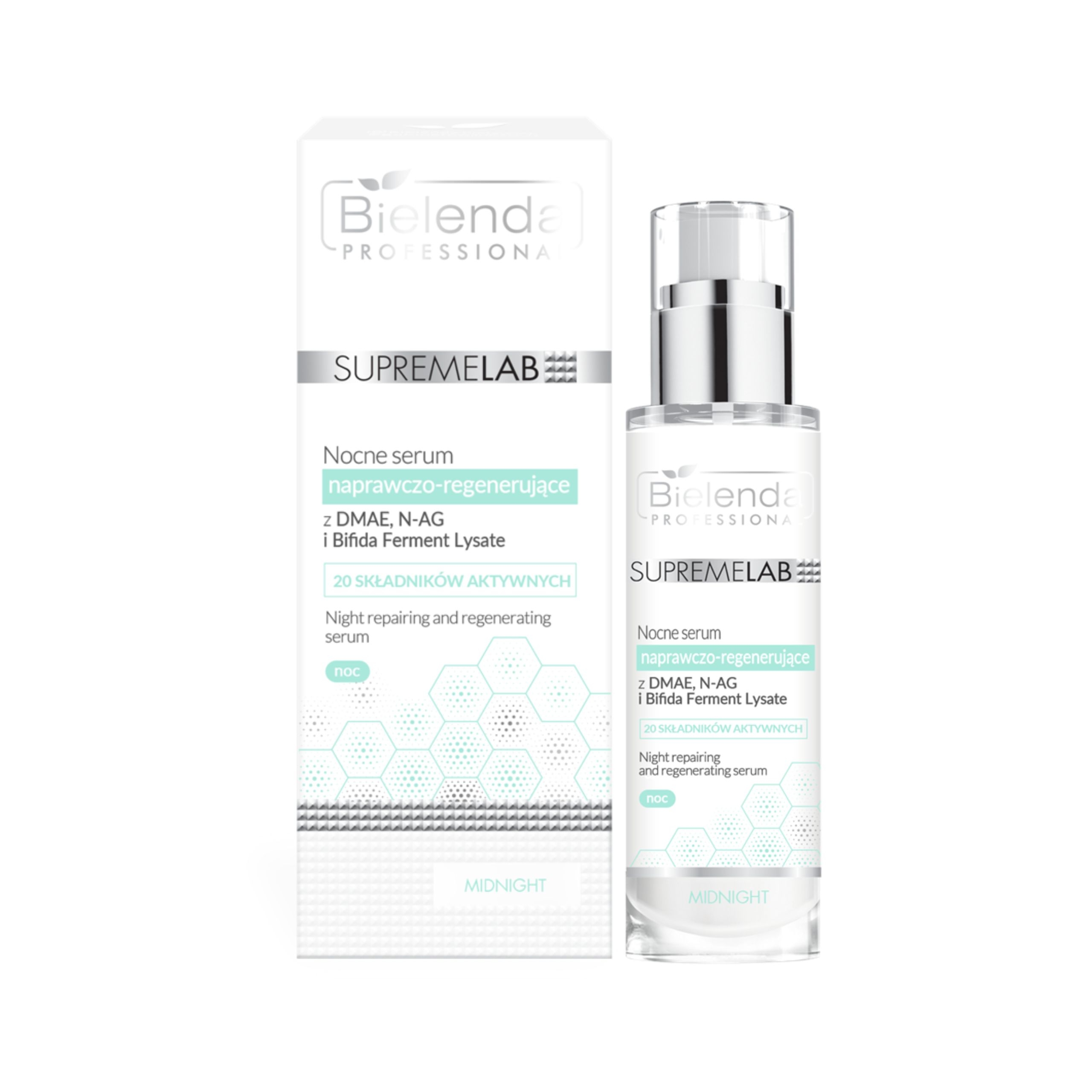 Supremelab Nocne serum naprawczo – regenerujące z DMAE, N-AG, Bifida Ferment Lysate