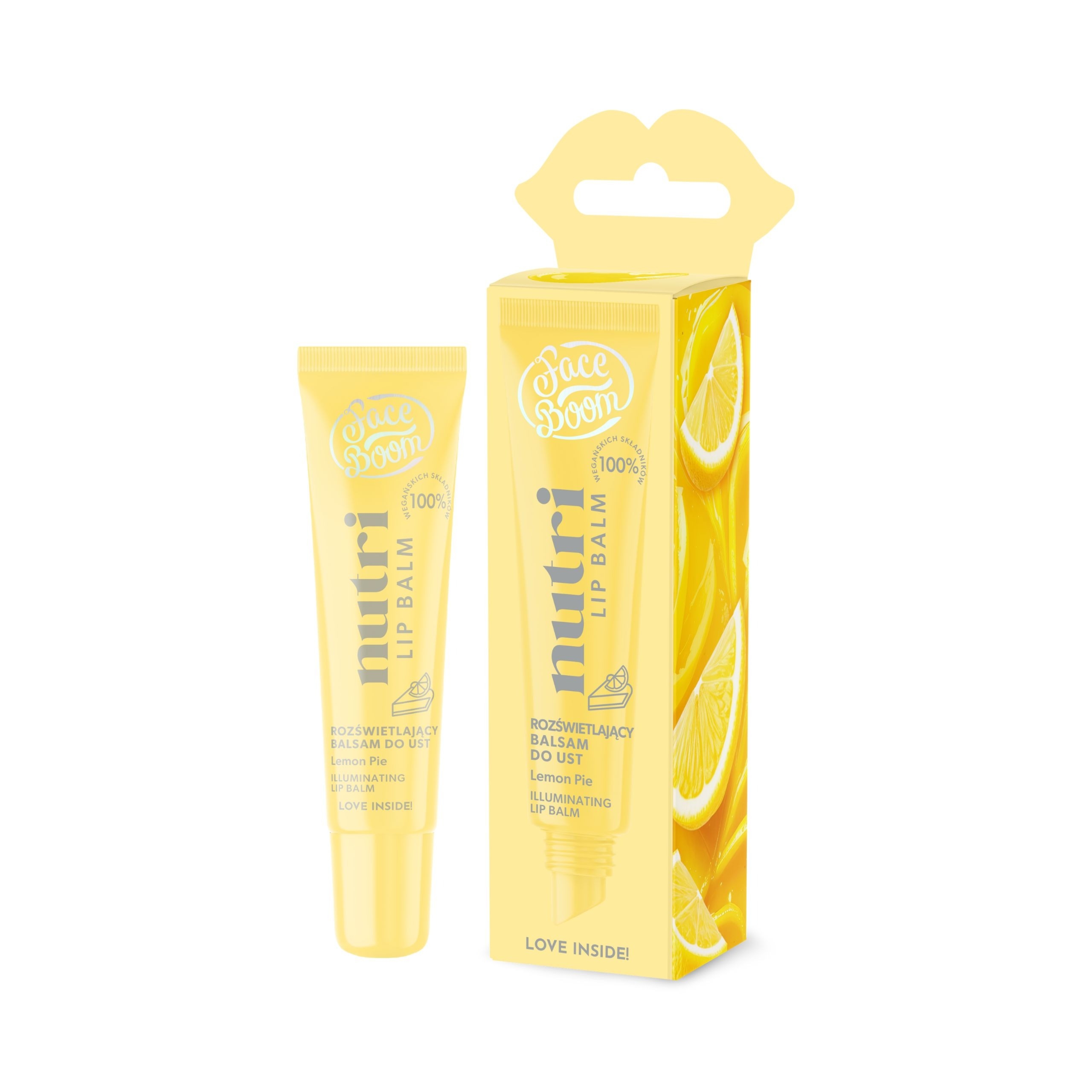 FaceBoom Rozświetlający balsam do ust, LEMON PIE