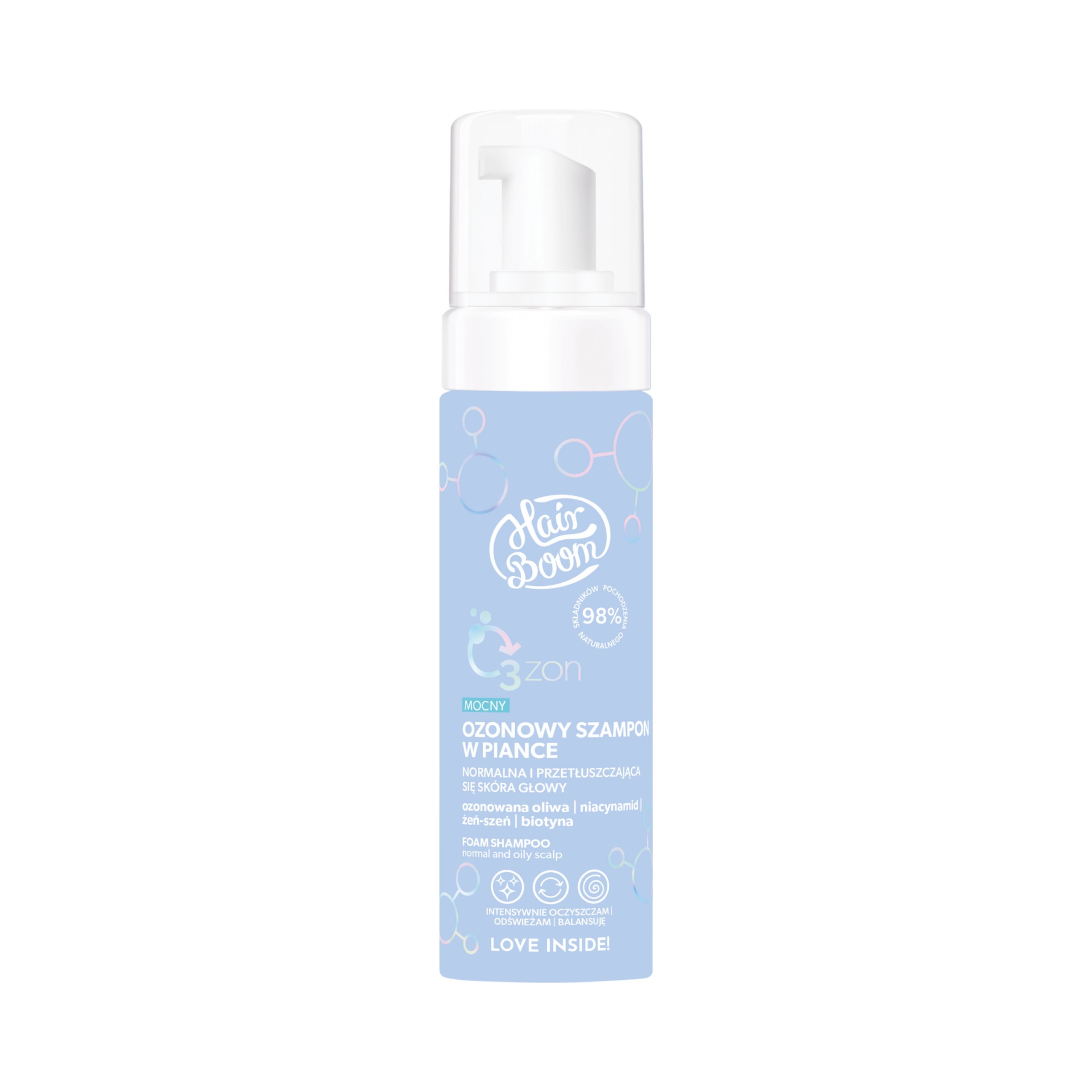 HairBoom Mocny ozonowy szampon w piance