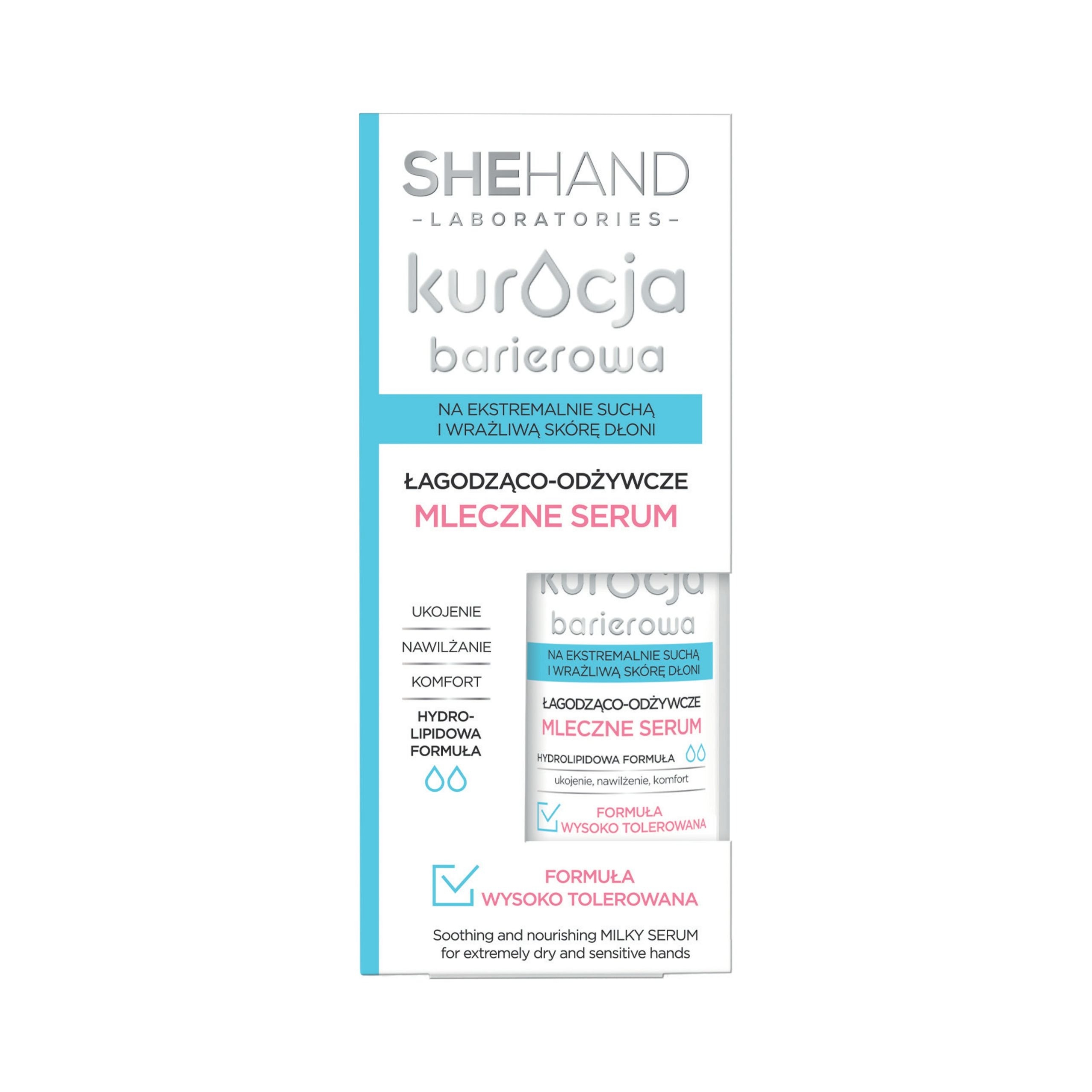 SheHand Łagodząco - odżywcze MLECZNE SERUM do ekstremalnie suchych i wrażliwych dłoni