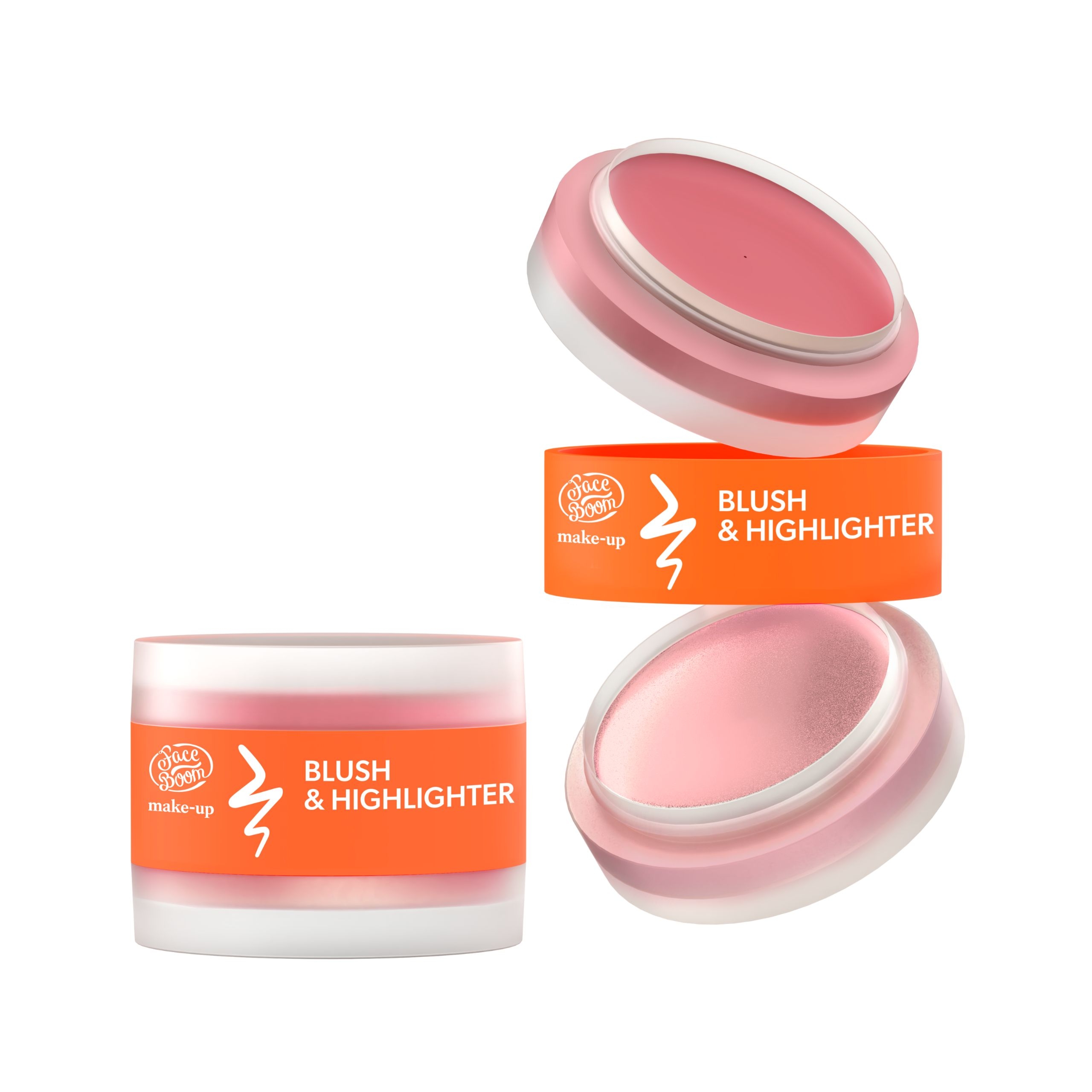 FaceBoom Duo blush & highlighter, 02 Pink