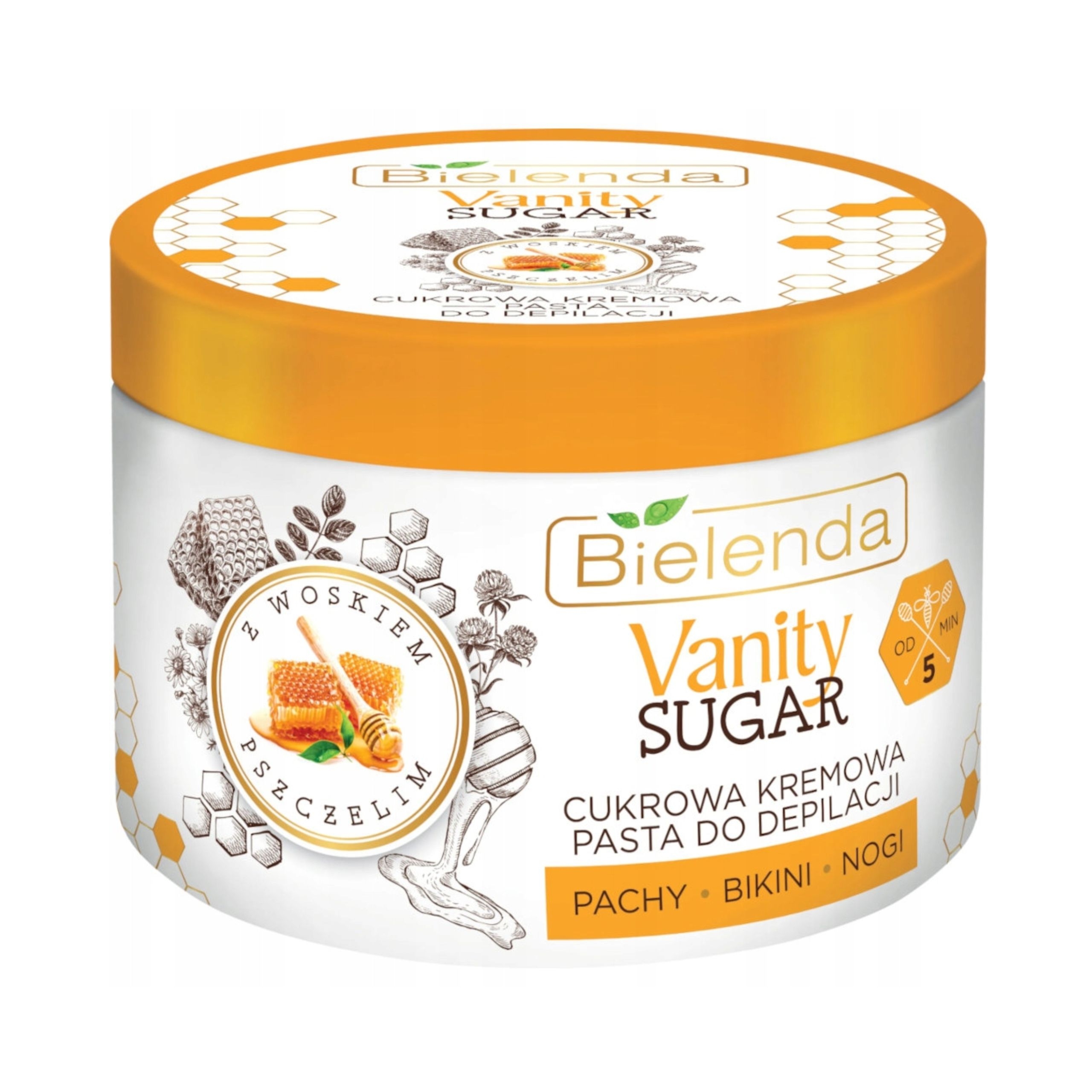 Bielenda Cukrowa kremowa pasta do depilacji z woskiem pszczelim