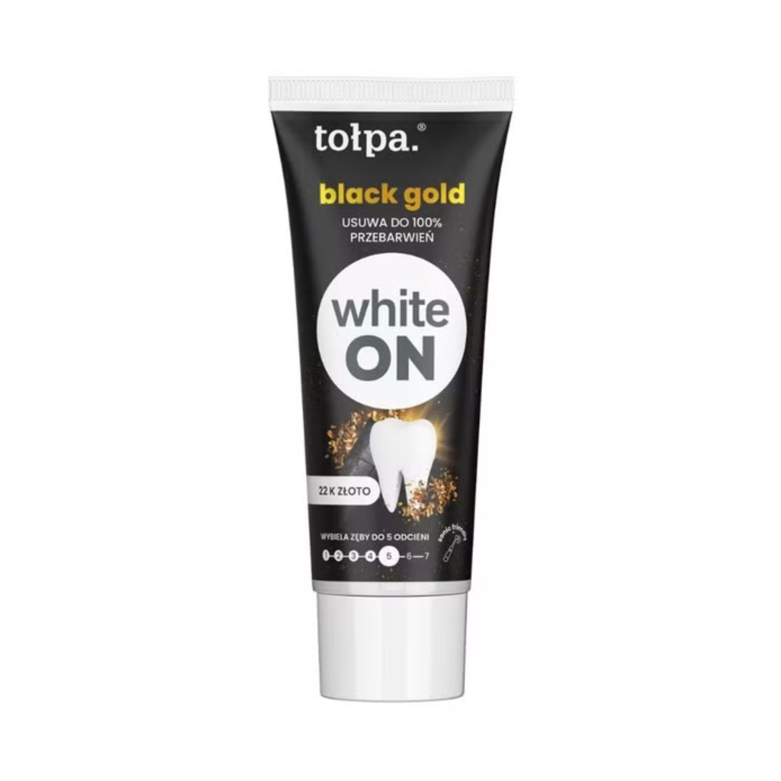 Tołpa Pasta do zębów z 22-karatowym złotem i aktywnym węglem 20 ml