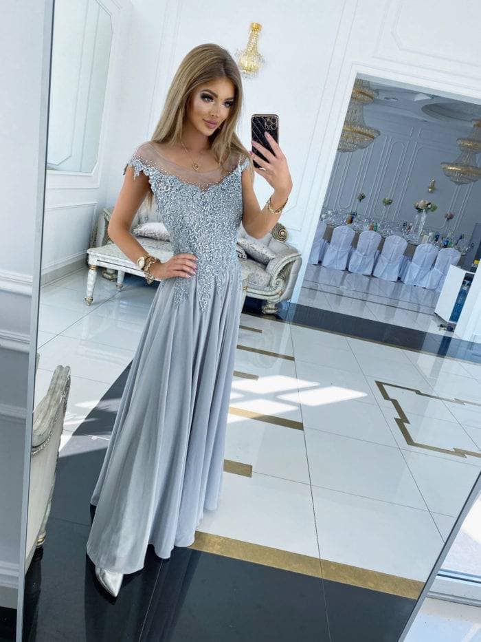 Sukienka Aida Szara Plus Size