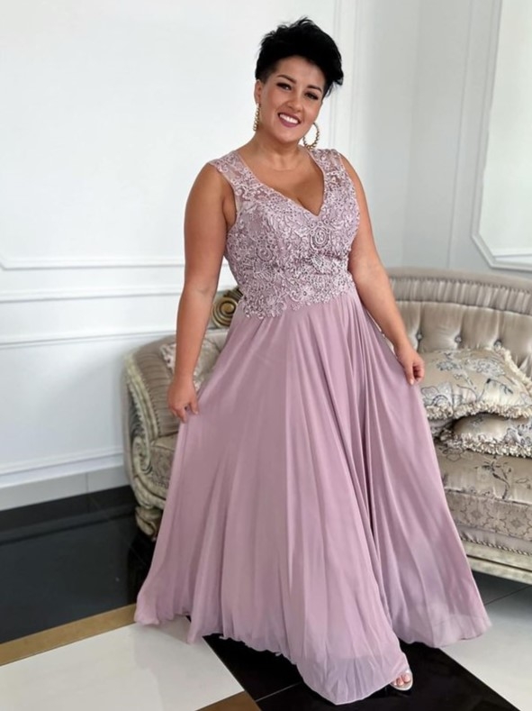 Sukienka Lady Maxi Wrzosowa