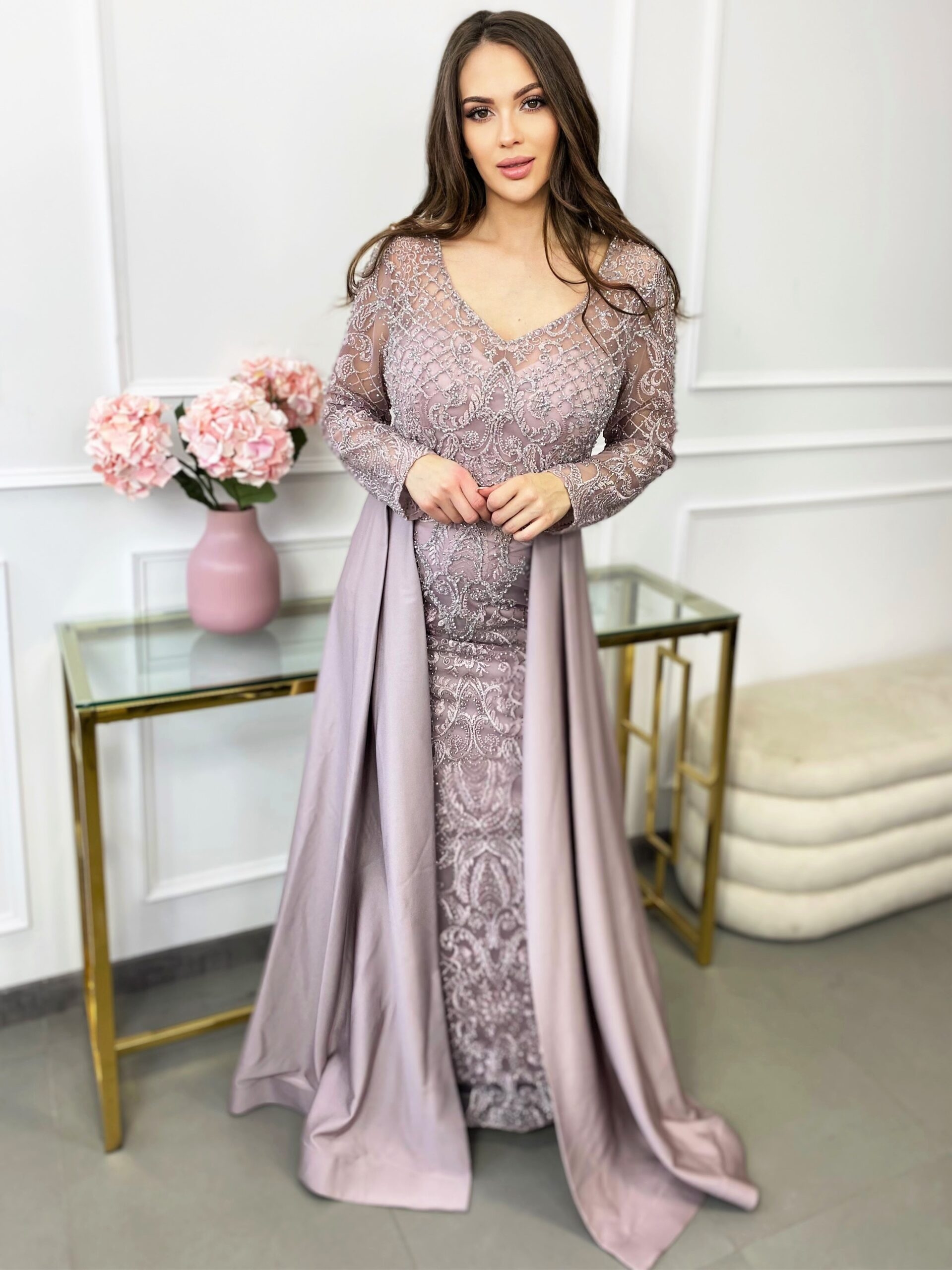 Sukienka Marbella Maxi Wrzosowa