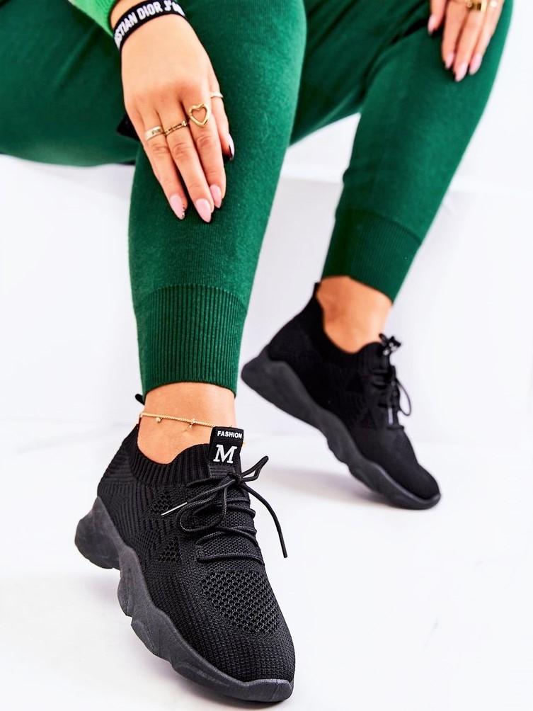 Buty sportowe skarpetkowe FRESTO Czarne NB527P