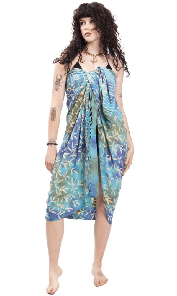 Pareo chusta plażowa niebieska