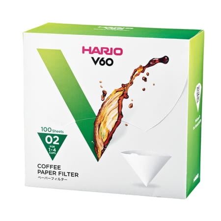 Filtry HARIO V60-02 białe, kartonik, 100 szt