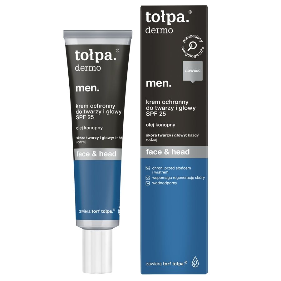 Tołpa. Face&head krem ochronny do twarzy i głowy SPF 25, 40 ml