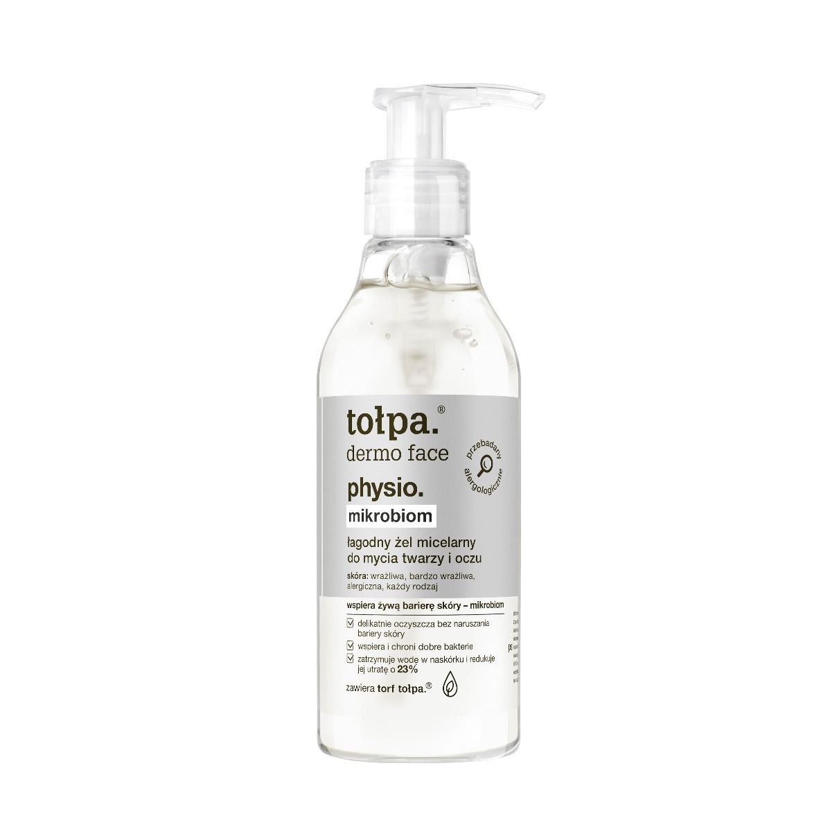Tołpa. Physio. Mikrobiom łagodny żel micelarny do mycia twarzy i oczu, 195 ml