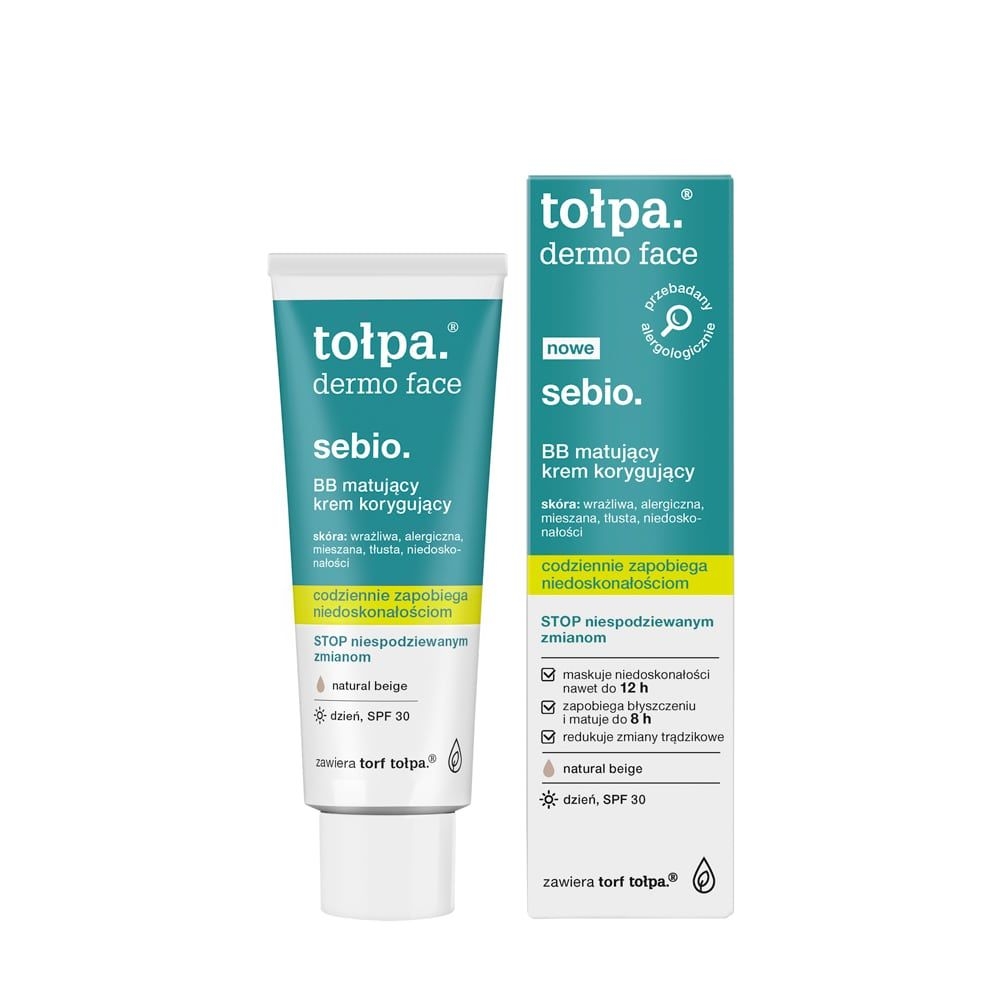 Tołpa. Sebio. BB matujący krem korygujący, dzień, SPF30, 40 ml
