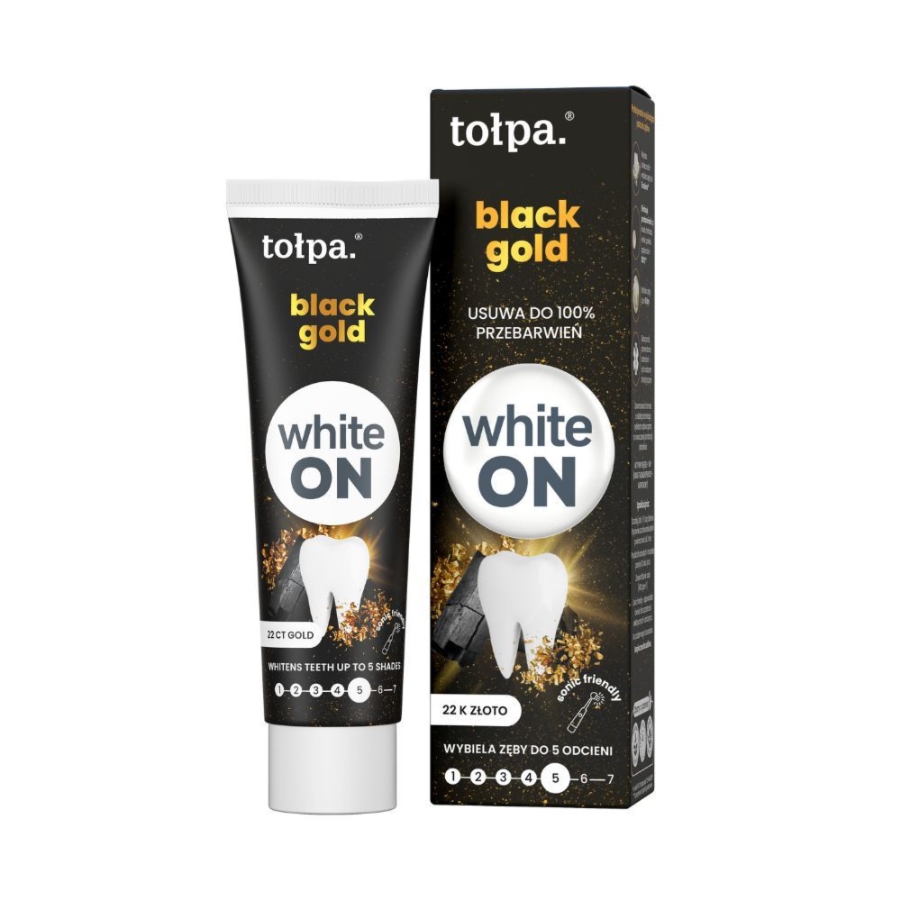 Tołpa. Black gold pasta do zębów, 75 ml