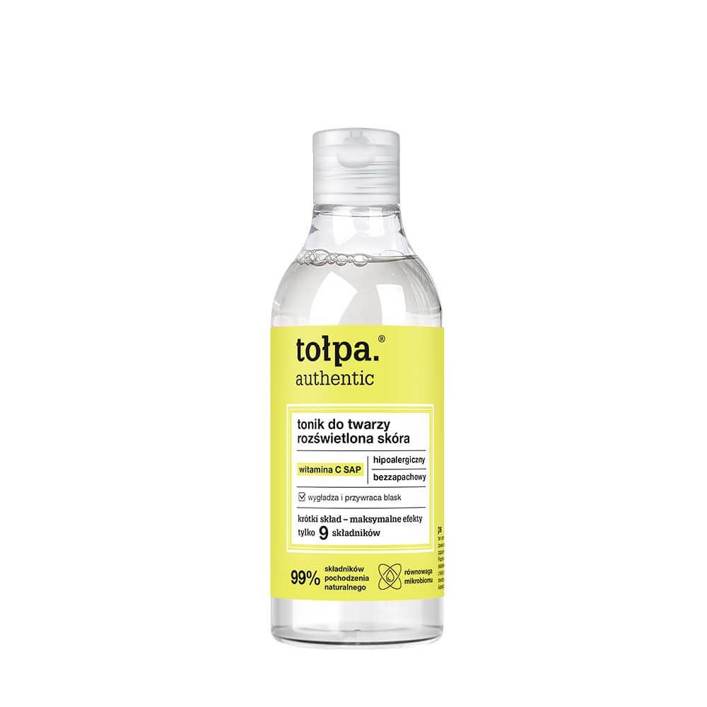 Tołpa. Authentic tonik do twarzy rozświetlona skóra, 200 ml