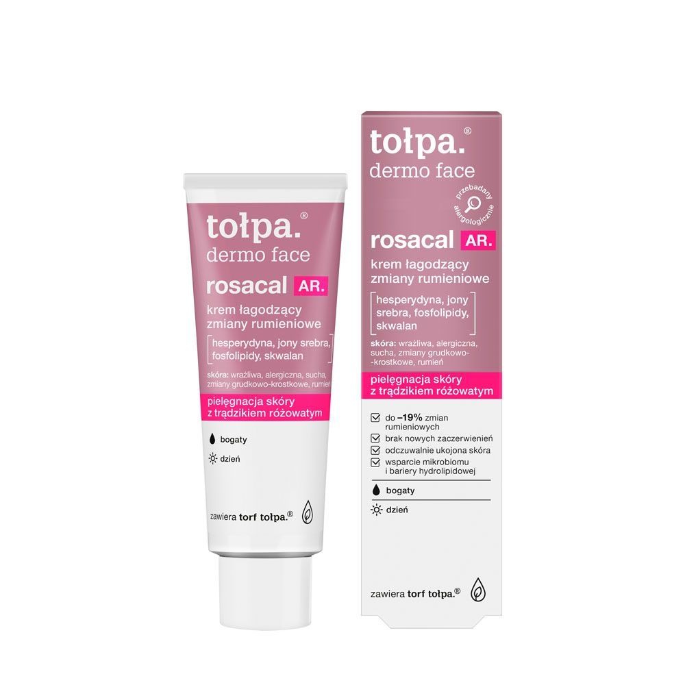 Tołpa. Rosacal AR. Krem łagodzący zmiany rumieniowe na dzień, bogaty, 40 ml