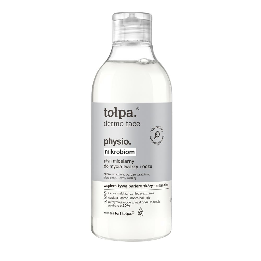 Tołpa. Physio. Mikrobiom płyn micelarny do mycia twarzy i oczu, 400 ml