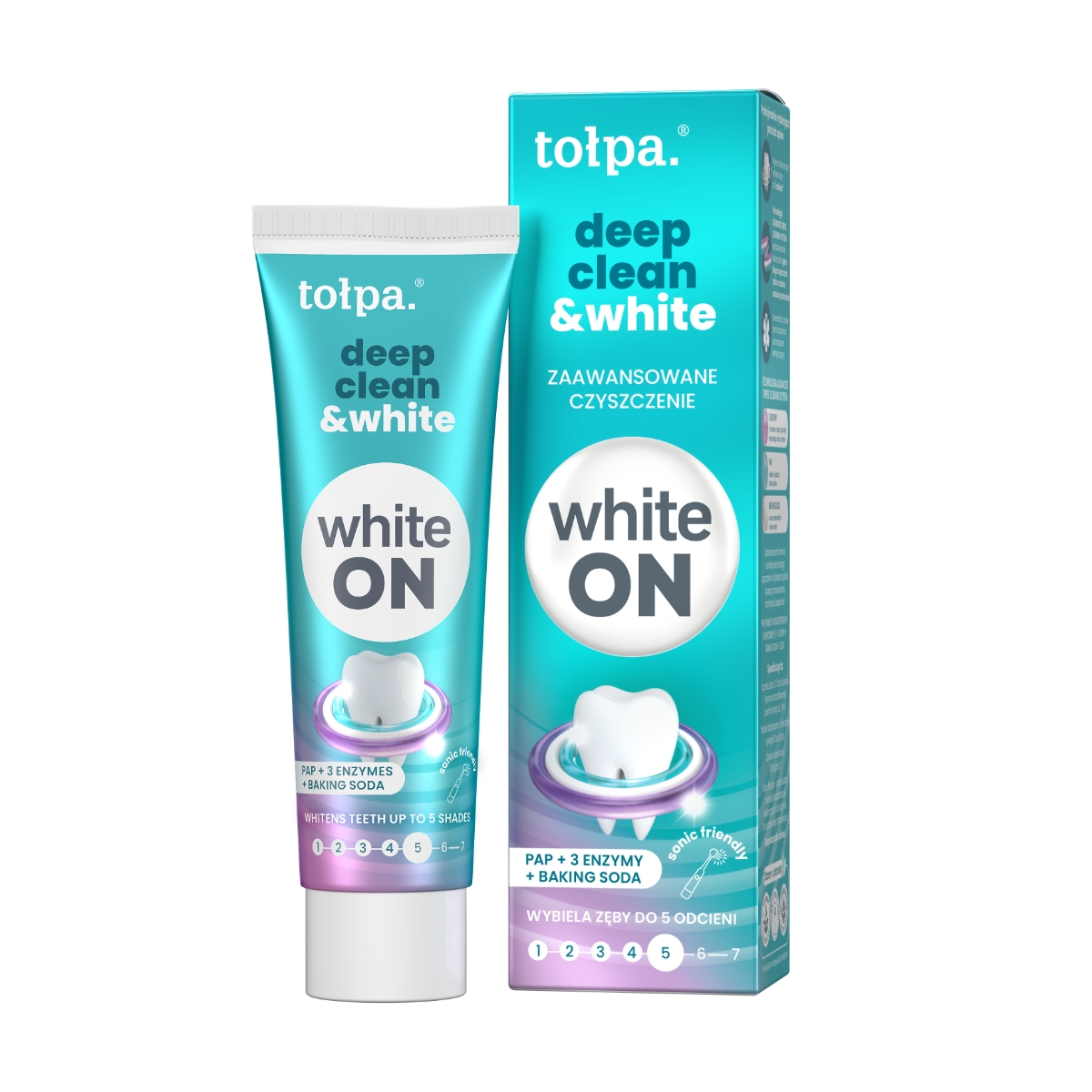 Tołpa. Deep clean & white pasta do zębów, 75 ml